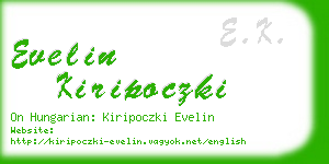 evelin kiripoczki business card